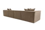 Atelier Del Sofa Sora Sofá Esquinero con Pouf - Marrón